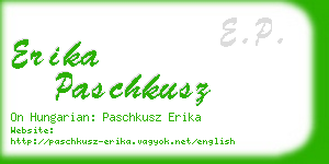 erika paschkusz business card